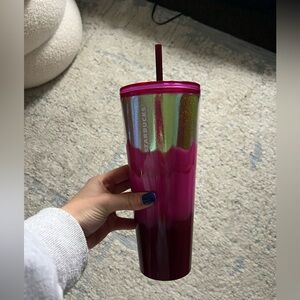 Starbucks pink and shiny cup